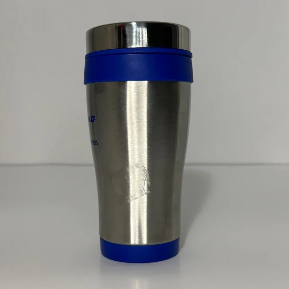 Boeing Stainless Steel Travel Mug Blue Insulated Coffee Cup w Lid